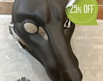 Fox Fursuit Head Base with Moving Jaw, Hinges / Realistic / 3D printed