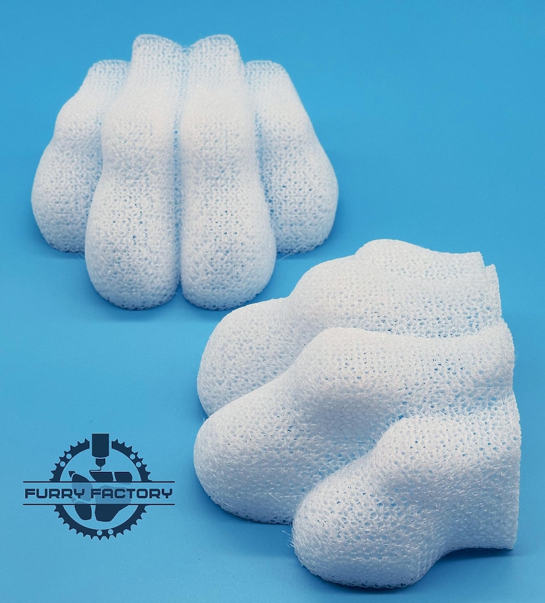 High-quality 3D printed fursuit toes for realistic paws made from TPU, combining style and functionality for furry fans."