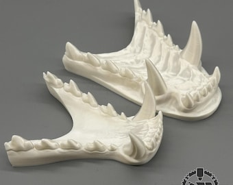 Wolf Fursuit jaw-set, realistic, 3D printed from PLA+ / Original design