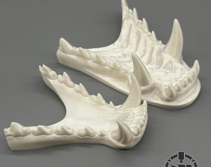 Wolf Fursuit jaw-set, realistic, 3D printed from PLA+ / Original design