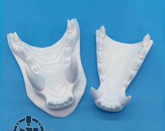 Fox Fursuit Jaw Set: 3D Printed Realistic Teeth for Fox Head Base