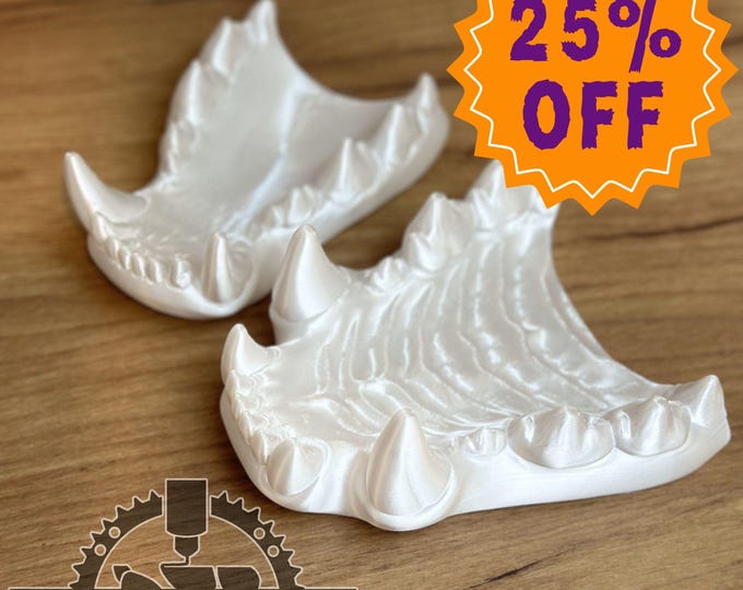 Realistic 3D-Printed Hyena Fursuit Jaw Set - Original Design