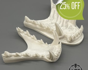 Wolf Fursuit jaw-set, realistic, 3D printed from PLA+ / Original design