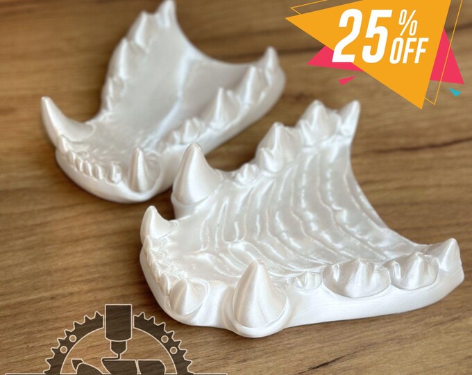 Hyena Fursuit jaw-set, realistic, 3D printed from PLA+ / Original design