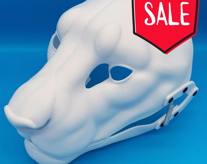 Realistic Lion Fursuit Head Base: Articulated Jaw, 3D Printed, Lightweight, Hinged & Pre-Cut