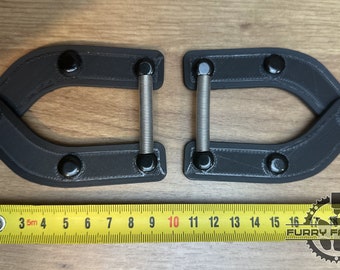 Hinges with springs for fursuit head base - 3D printed from high durable material