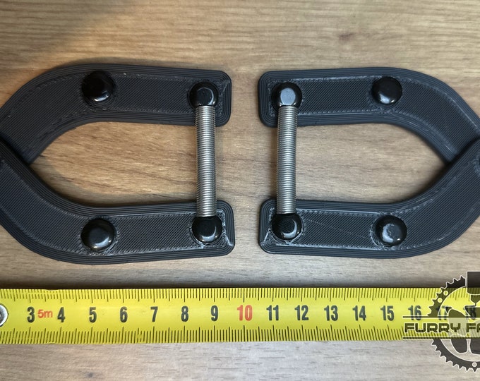 Hinges pair with springs & bolts for fursuit head base - 3D printed from high durable material PLA+