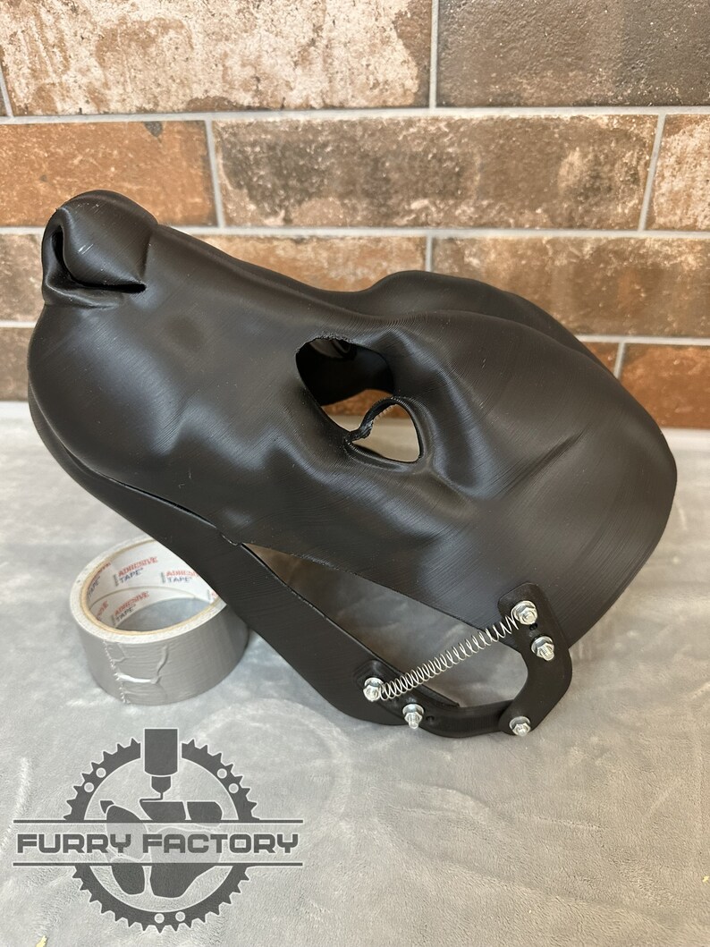 Hyena Fursuit Head Base With Moving Jaw, Hinges / 3D Printed From PLA ...