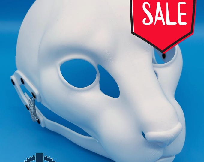 Realistic Cat Fursuit Head Base with Moving Jaw and Hinges - 3D Printed