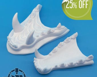Fox Fursuit jaw-set, realistic, 3D printed from PLA+ / Original design