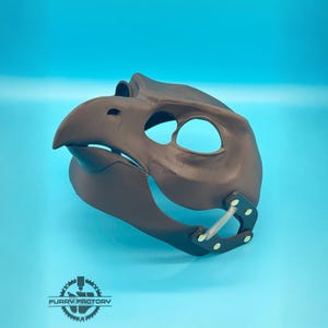 Owl Fursuit Head Base, 3D Printed Moving Jaw Bird Blank for Custom Designs