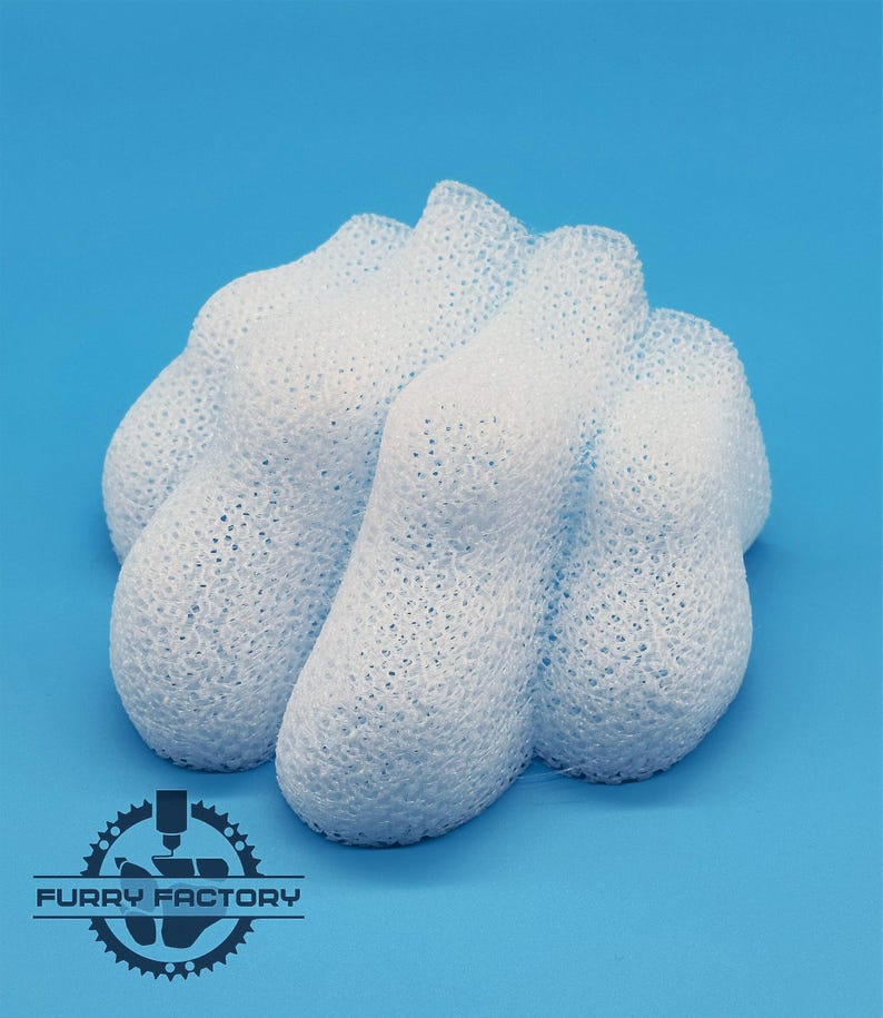Realistic fursuit feet toes, original Furry Factory design, made from high-quality TPU for durability and comfort.