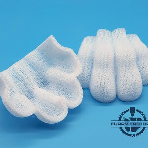 3D printed fursuit toes for feetpaws crafted from durable TPU, featuring a unique digi pattern for a custom look