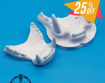 Tiger Fursuit jaw-set, realistic, 3D printed from PLA+ / Original design