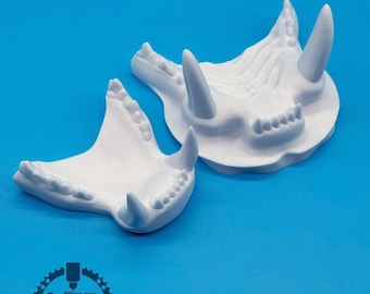 Tiger fursuit Jaw Set - Feline Big Cat Teeth set (3D Printed)