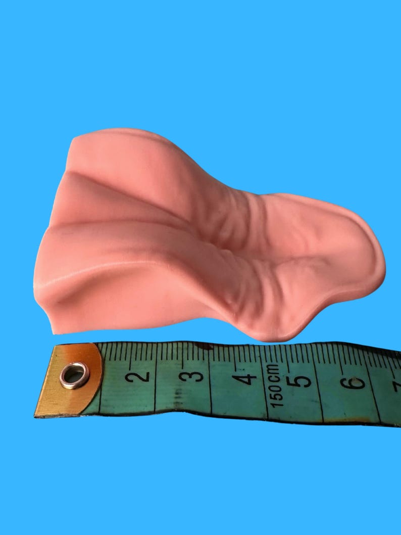 Hyena fursuit snarl tongue, pink 3D-printed PLA+ canine tongue accessory for yeen fursuit and cosplay.