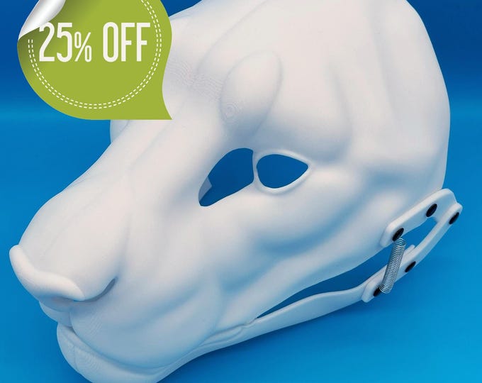 Realistic Lion Fursuit Head Base: Articulated Jaw, 3D Printed, Lightweight, Hinged & Pre-Cut