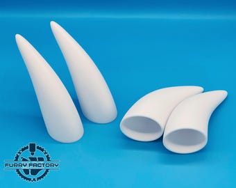 Medium Horns (Pair) – Lightweight & Durable, 3D Printed for Fursuits, Costumes, and Cosplay