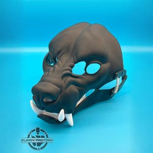 Snarl Hyena Fursuit Base and Jaw Set Realistic 3D Printed Moving Jaw