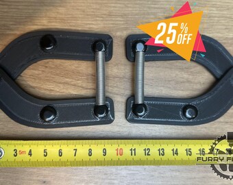 Hinges pair with springs & bolts for fursuit head base - 3D printed from high durable material PLA+