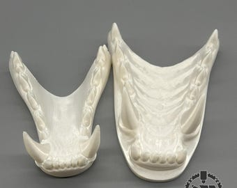 Realistic 3D Printed Wolf Fursuit Jaw Set – Original Design – Perfect Fit for Our Head Base