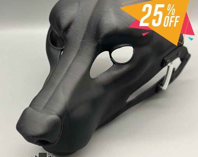 Wolf Fursuit Head Base with Moving Jaw, Hinges / Realistic / 3D printed (Updated shape)