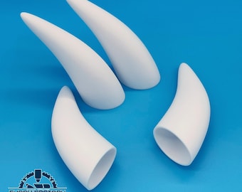Medium Horns (Pair) – Lightweight & Durable, 3D Printed for Fursuits, Costumes, and Cosplay