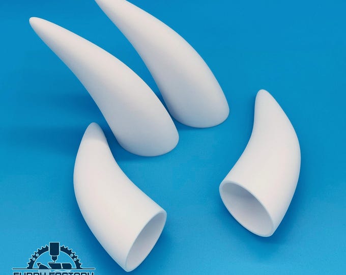 Medium Horns (Pair) – Lightweight & Durable, 3D Printed for Fursuits, Costumes, and Cosplay