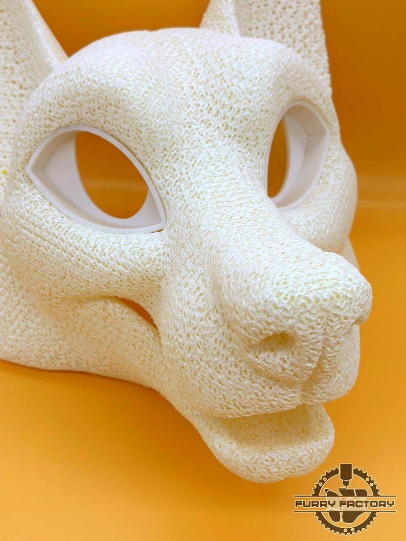 Toony canine fox fursuit head base smooth surface