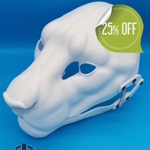 動く顎とヒンジを備えたライオンファースーツヘッドベース / リアル / 3Dプリント