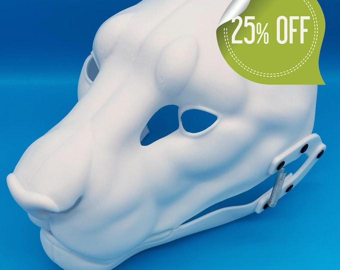 Lion Fursuit Head Base with Moving Jaw, Hinges / Realistic /3D printed
