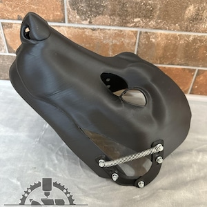 Fox Fursuit Head Base with Moving Jaw, Hinges / 3D Printed from PLA+ / Realistic