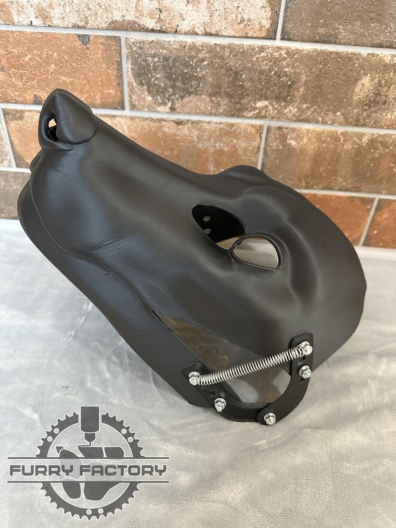 Fox Fursuit Head Base with Moving Jaw, Hinges / 3D Printed from PLA+ / Realistic