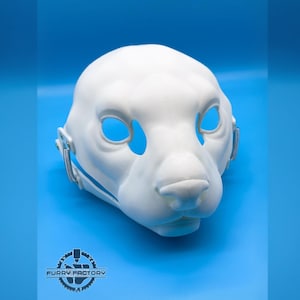 Base de Tête de Fursuit Loutre Réaliste avec Mâchoire Mobile - Fourniture pour Créateurs de Costumes Imprimée en 3D