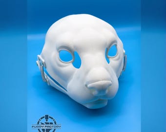 Otter Fursuit Head Base with Moving Jaw System, 3D Printed Realistic