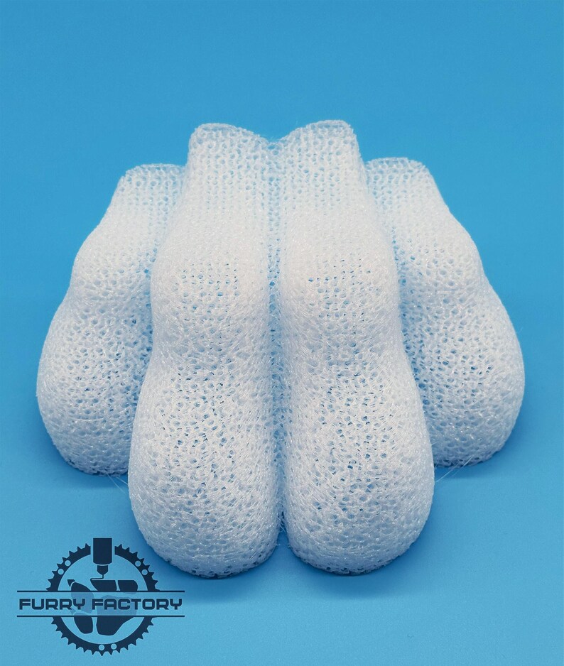 3D printed TPU fursuit toes, designed to provide a lifelike appearance and fit for furry enthusiasts