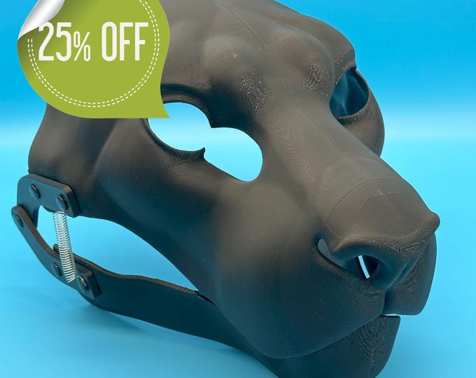 Realistic Tiger Fursuit Head Base with Moving Jaw - 3D Printed Parts For Feline Furry Costume