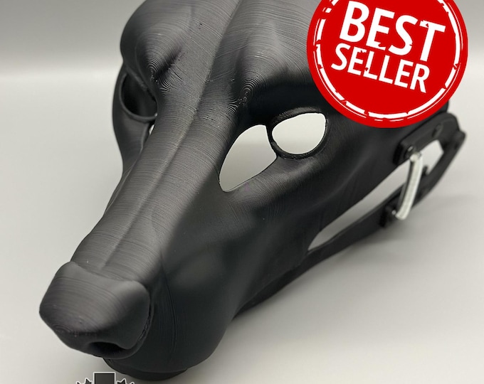 Realistic Wolf Fursuit Head Base with Movable Jaw - High-Quality 3D Printed Canine Parts for Furry Fandom