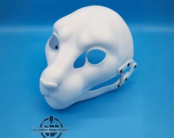 Realistische Kat Fursuit Kopbasis met Beweegbare Kaak / Scharnieren / 3D-geprint (Aangepaste maat)