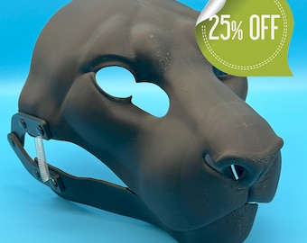 Tiger Fursuit Head Base with Moving Jaw, Hinges / Realistic / 3D printed