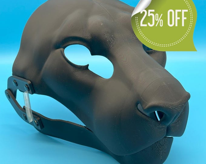 Tiger Fursuit Head Base with Moving Jaw, Hinges / Realistic / 3D printed