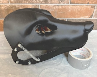Fox Fursuit Head Base, 3D Printed Moving Jaw Canine Mask Blank