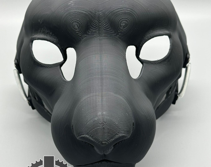 Realistic Snow Leopard Fursuit Head Base with Moving Jaw - 3D Printed, Hinged