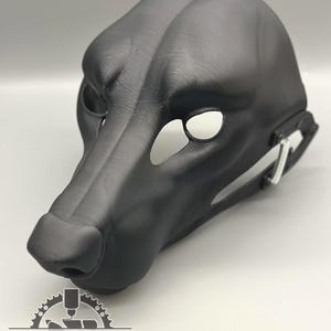 Base testa fursuit lupo con mascella mobile e cerniere / Realistica / Stampa 3D (Nuovo design)