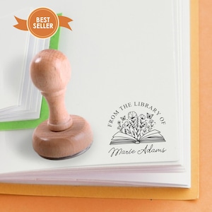 CARIMBO DE LIVRO | Carimbo personalizado de biblioteca | Carimbo em relevo | Da biblioteca de carimbos | Amante de livros | Carimbo personalizado | CARIMBADOR DE LIVRO