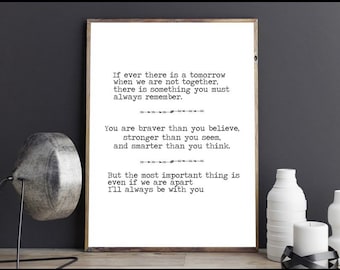 If ever there is a tomorrow print | quote print