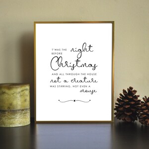 Twas the Night Before Christmas Print | Christmas Prints | Home Decor