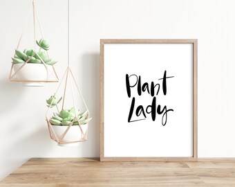 Plant Lady Print | Plant Lover Gift