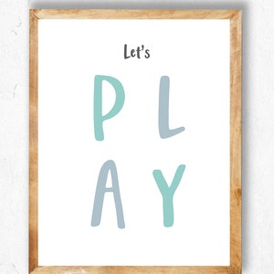 Let&#39;s Play | INSTANT DOWNLOAD PRINTS