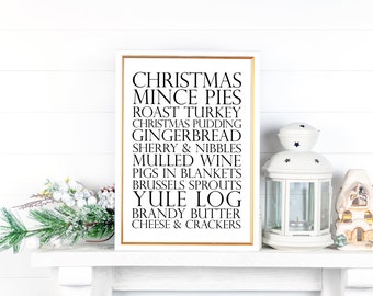 Christmas Food Print | INSTANT DOWNLOAD